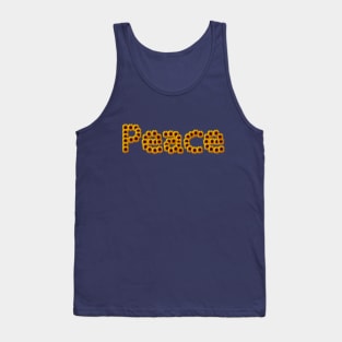Peace Typography in Yellow Sunflowers Tank Top